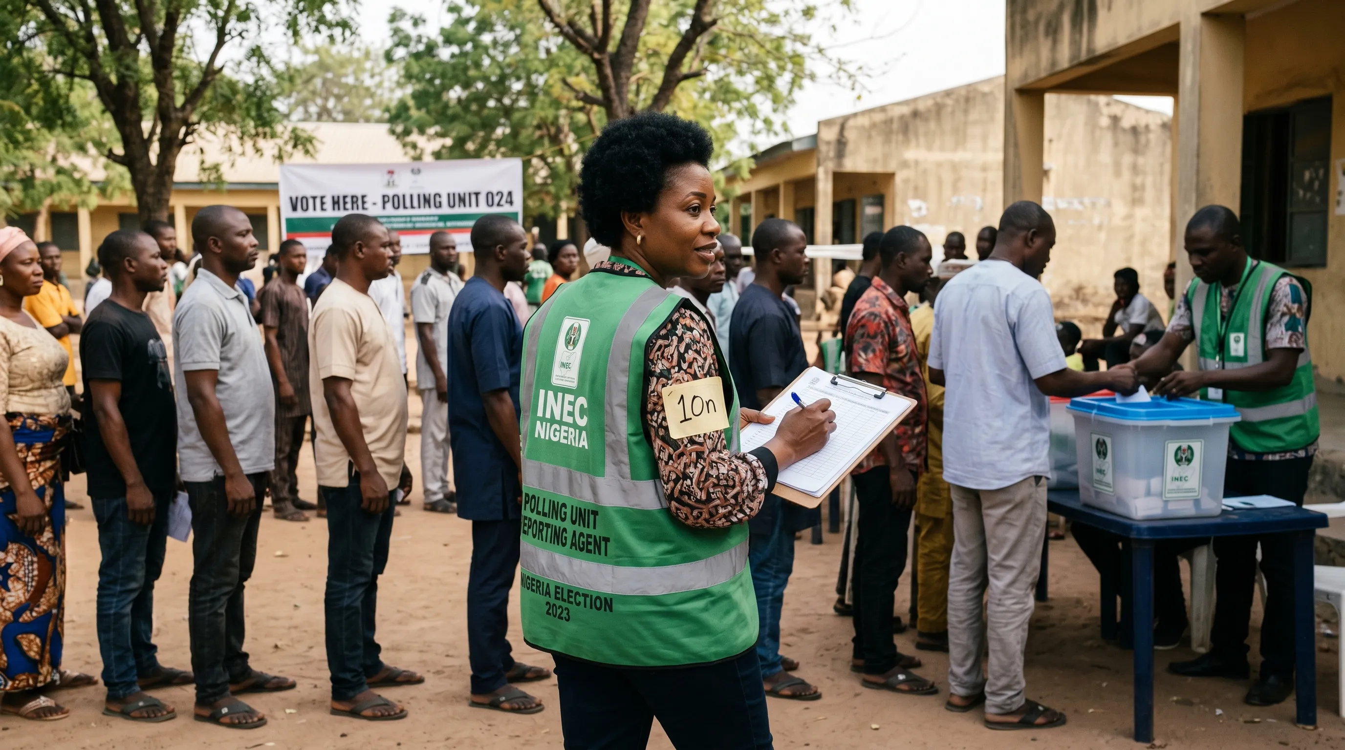 Nigerians at a polling unit